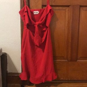 Red cocktail dress